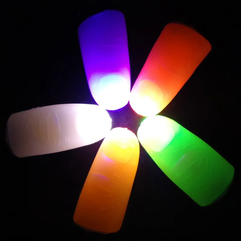 

LED Finger Lamp Magic Light Up Finger Magic Trick Fake Finger Multi Color Magic Prop Party Bar Show Lamp