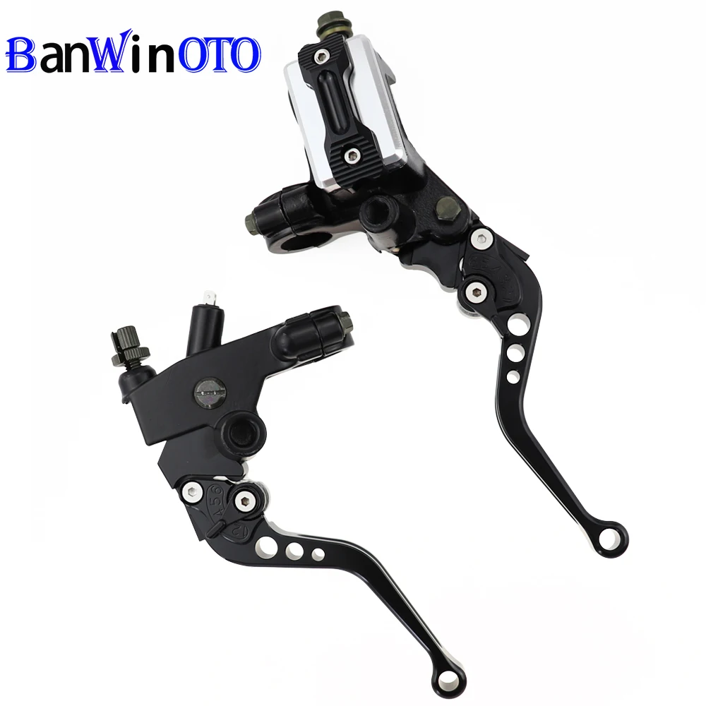 

Universal Motorcycle 7/8"(22 mm) CNC Front Brake Clutch Master Cylinder Lever Set Reservoir