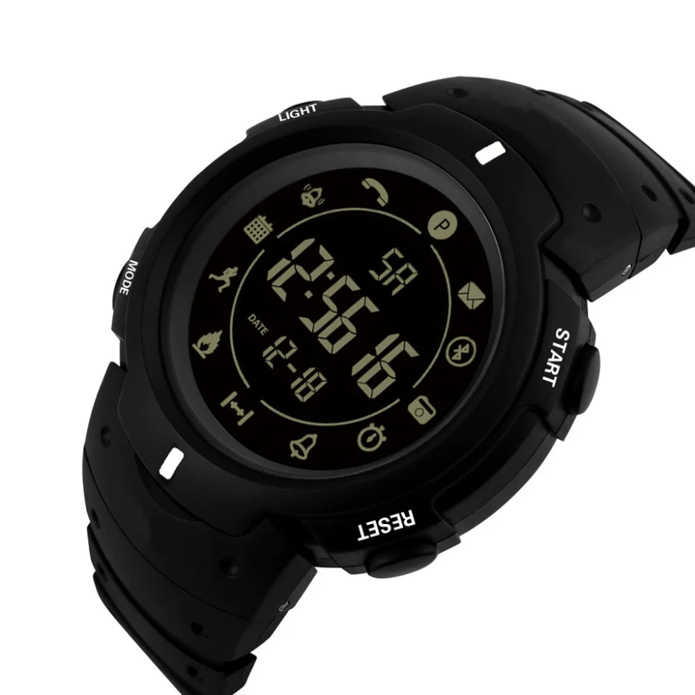 

Fashion Black Sports Rubber Band LED Electronic Digital man watches Smartwatch 33-month Standby Time mens wrist watch 30P