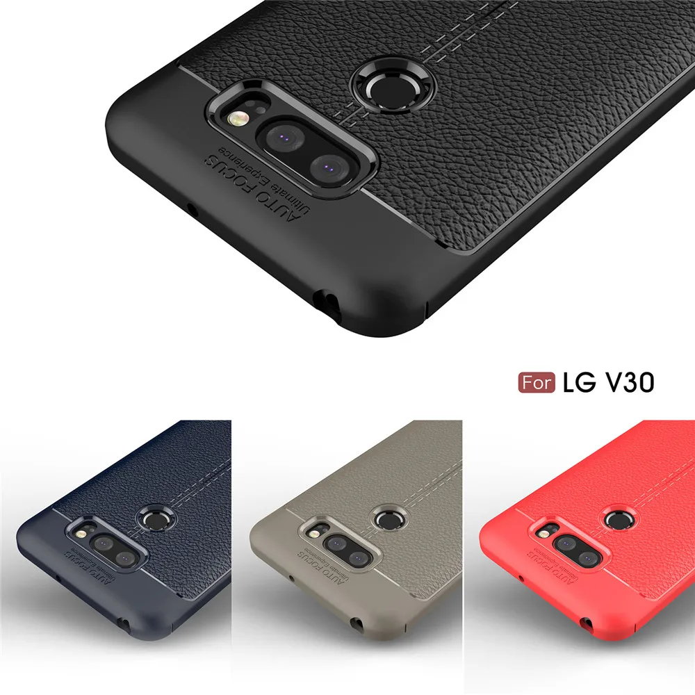 Для LG V30 V 30 чехол для телефона Роскошные искусственная кожа мягкая TPU силиконовая