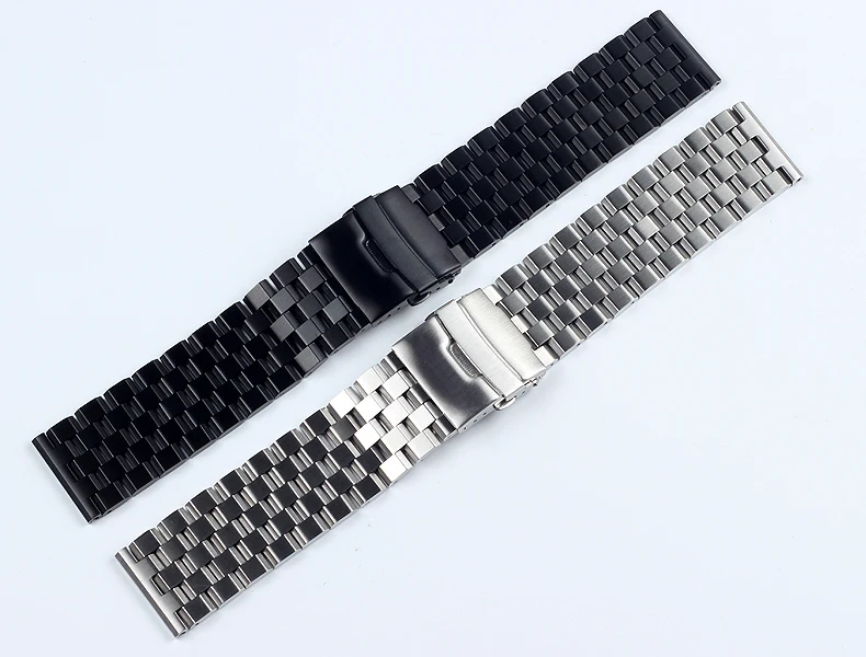 Sólido aço inoxidável metal pulseiras de relógio