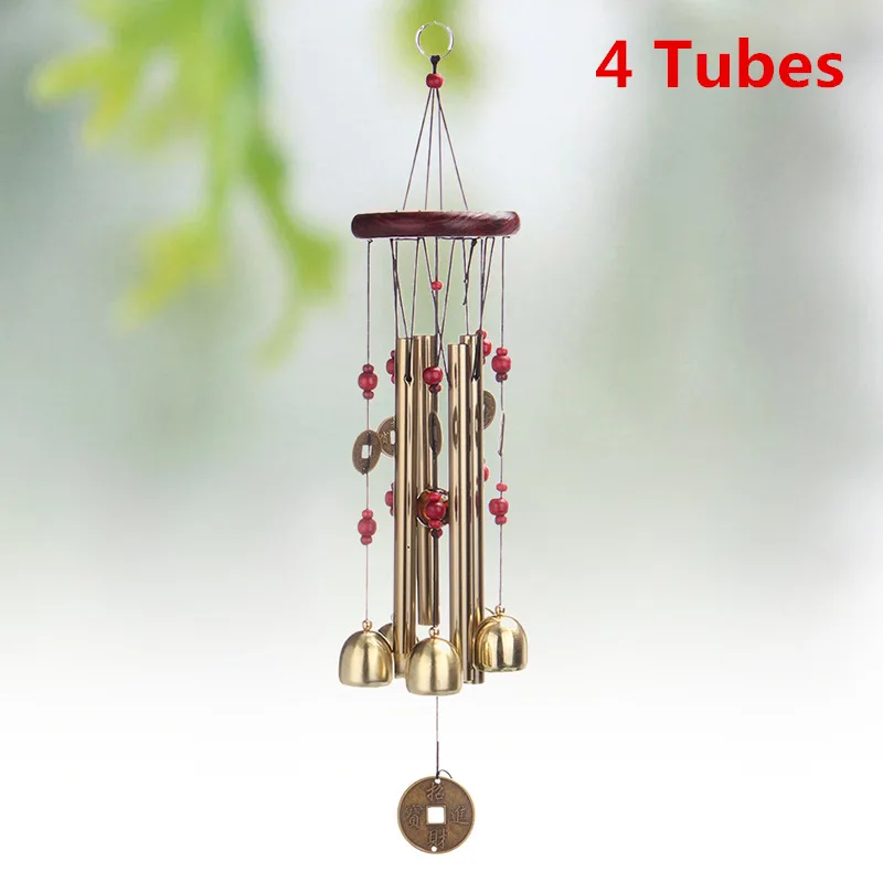 Колокольчик колокольчик фэн-шуй колокольчик ветра для удачи удача домашний Декор сад миниатюрные подвесные украшения Аксессуары - Цвет: 4 tube