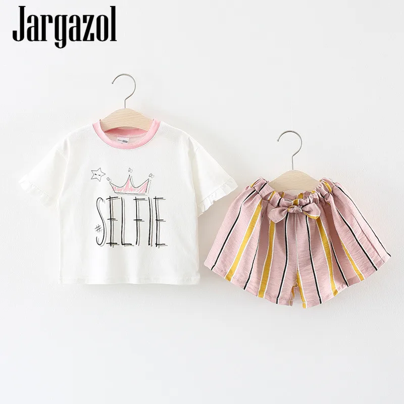 Jargazol одежда для маленьких девочек милые дети Костюмы 2018 vetement enfant fille мультфильм