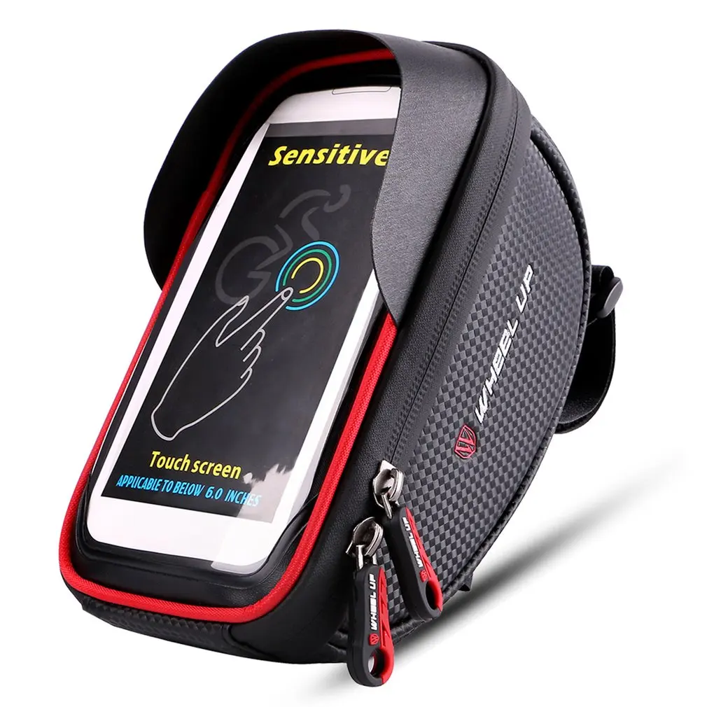 Clearance WHeel UP 6 Inch 360 degree Rotatable Waterproof Mobile Phone Pouch Touch Screen Bike Bag Cycling Frame Bag Handlebar 1