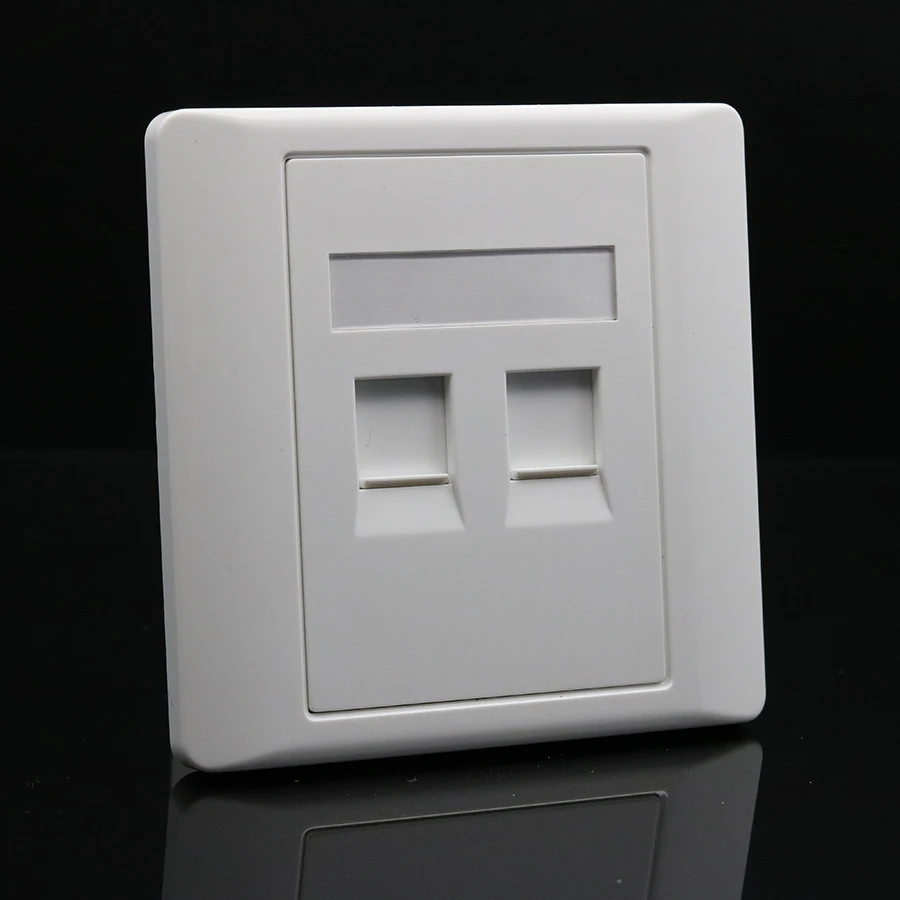 xintylink rj11 rj45 Socket jack modular cat5e cat6 2 Ports Keystone Wall Faceplate toolless telephone wall socket panel 86mm wall touch switch socket