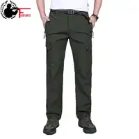 Spring Summer Mens Waterproof Trousers Work Trousers Breathable Zipper Pocket Cargo Straight Trousers Quick Dry Pants Male 40 42