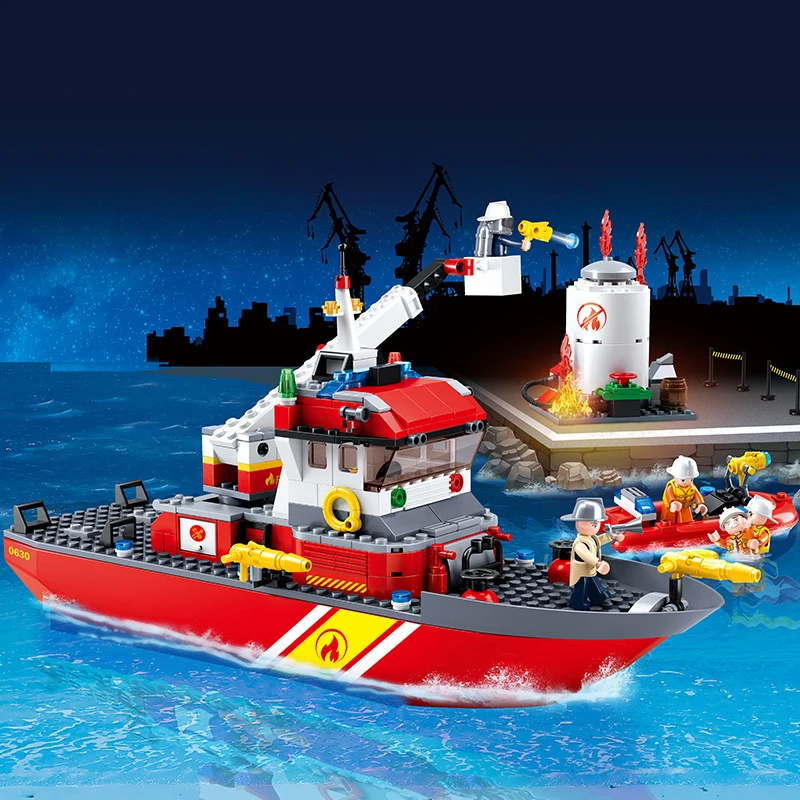 429 шт. детские строительные блоки игрушки Совместимые с LEGO city Fire серии пожарная