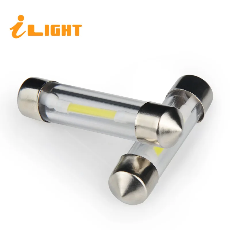 ILight 10 шт. C5W гирлянда 41 мм 39 36 31 Автомобильный светодиодный стеклянный светильник