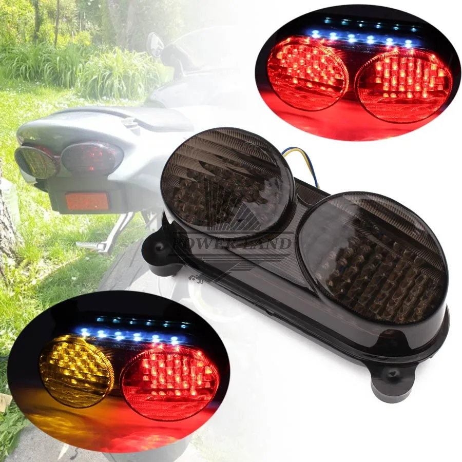 Motorcycle Led Smoke Lens Integrated Led Rear Tail Light Tail Turn Signals Light For Kawasaki
