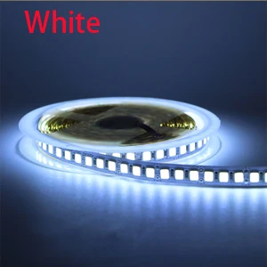 5050 SMD светодиодный светильник 24 в 12 В гибкий светильник 120 светодиодный/м 5 м 600 светодиодный Черный PCB не водонепроницаемый светодиодный RGB белый ленточный светильник - Испускаемый цвет: white