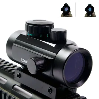 

Outdoor 1x40mm Red And Green Dot Sight Scope Fit For 11mm & 20mm Rail Tactical Holographic Military Hunting Riflescope