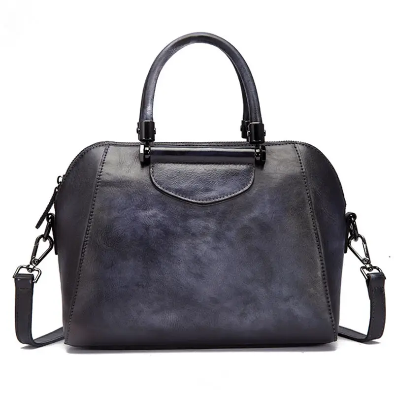 

The New Europe Style Women's Big Retro Bag Lady Fashion Genuine Leather Handbag Shoulder Messenger Bag uxury handbags women