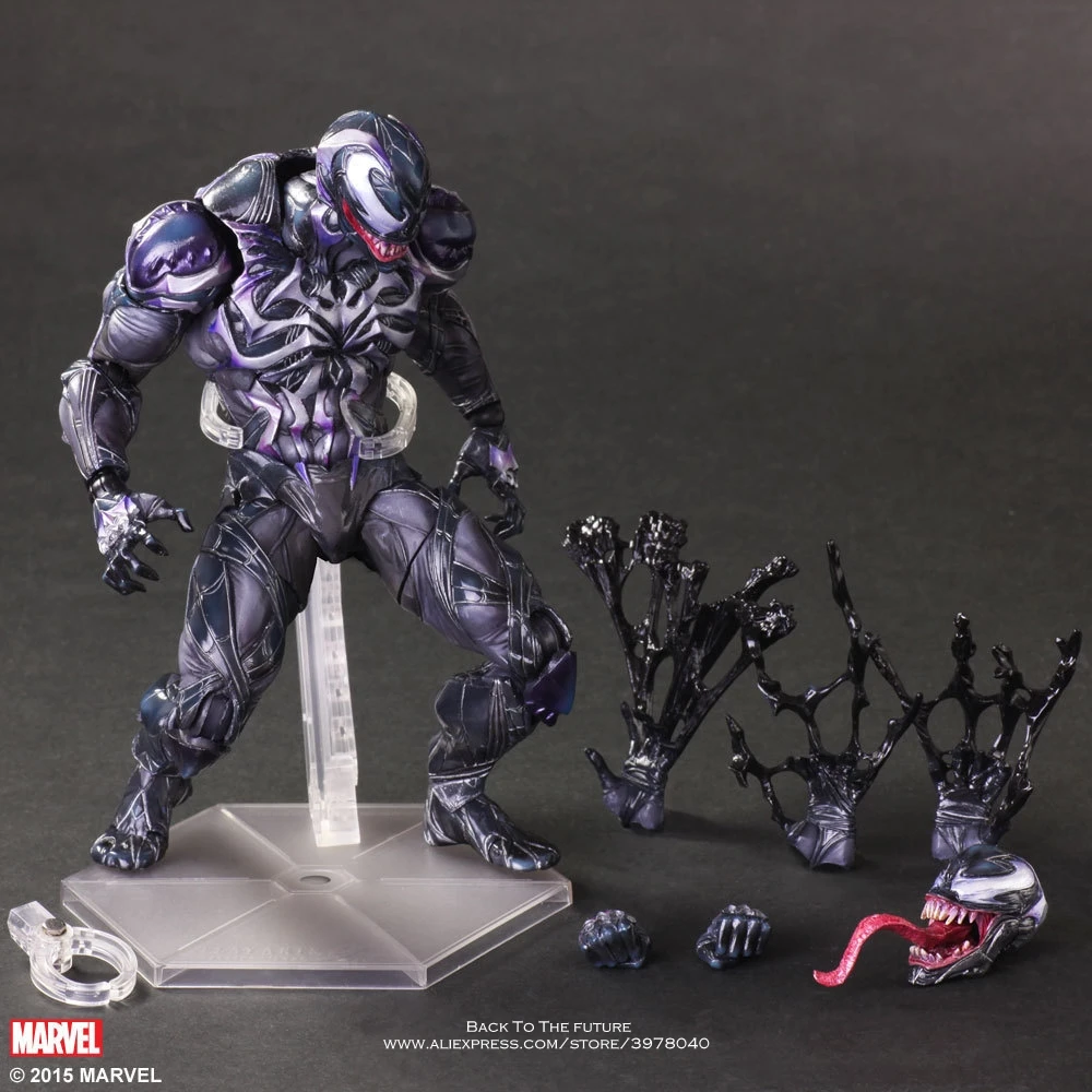 Disney Marvel spider Venom 26 см фигурка аниме мини украшение Коллекция ПВХ игрушка модель для