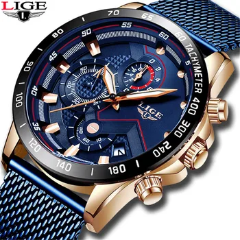 

LIGE Men's Watches 2019 New Business Top Brand Luxury Quartz Watch Men Clock Waterproof Fashion Sports Watches Relogio Masculino