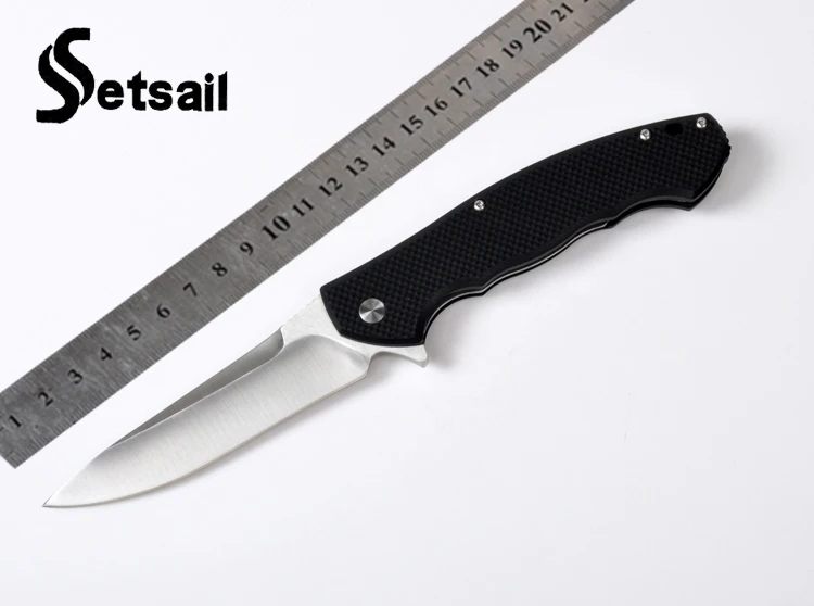 Setsail ZT454 Pocket Hunting Folding Knife 440 Steel G10 Handle