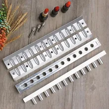 1 Set 12.1mm Aluminium Lipstick Mould 12 Cavities Holes for DIY Lip Mold Filling Mould flat bird mouth Shape Good Quality