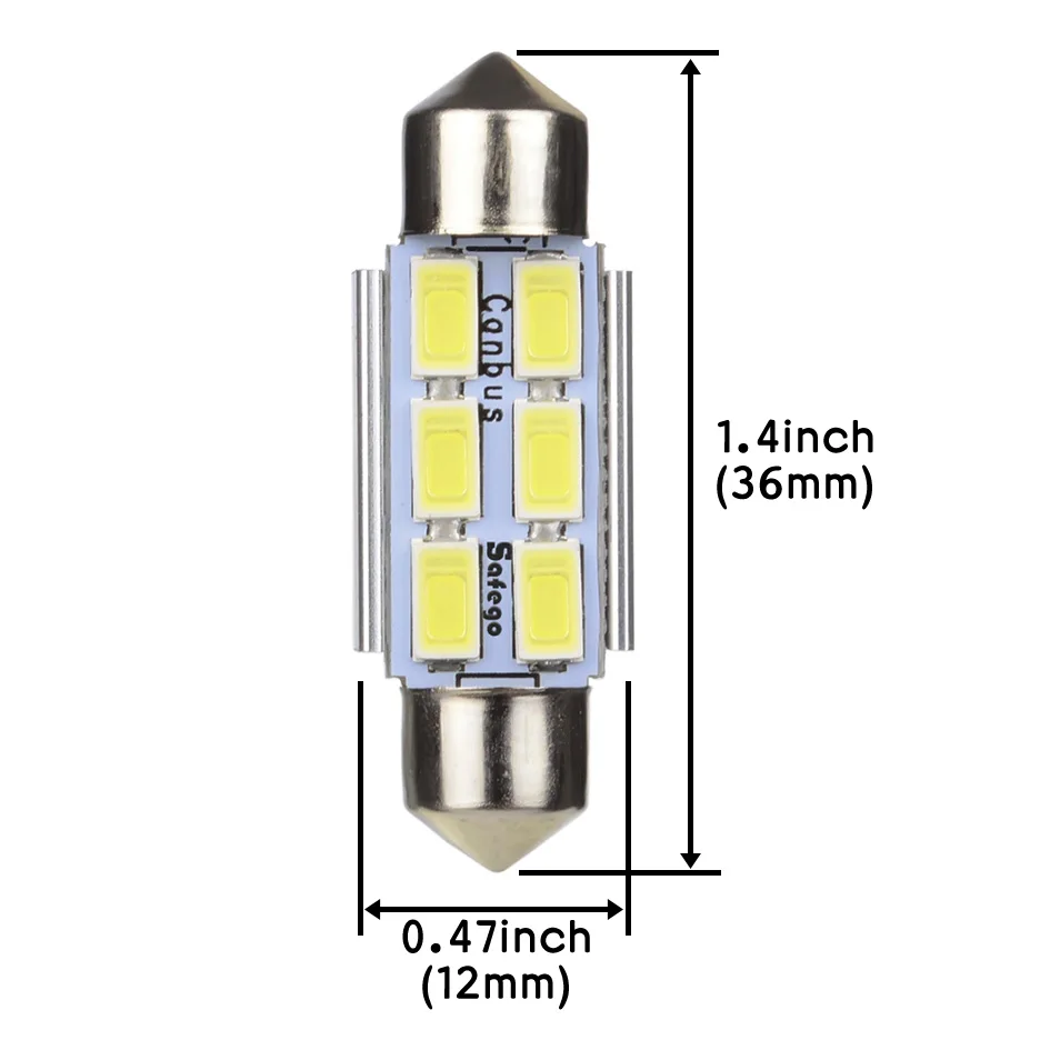 Safego 4x светодиодная гирлянда 31 мм C5W 36 мм светодиодный canbus 6SMD 42 мм светодиодный 9 SMD 5630 интерьер автомобильного салона Лампа фонарь освещения номерного знака лампы для чтения