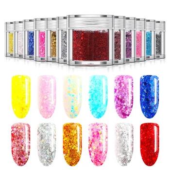 

1Box Platinum Shiny Nail Glitter Powder Gradient Sparkly Diamond Manicure Nail Art Chrome Pigment DIY Nail Art Decoration TSLM2