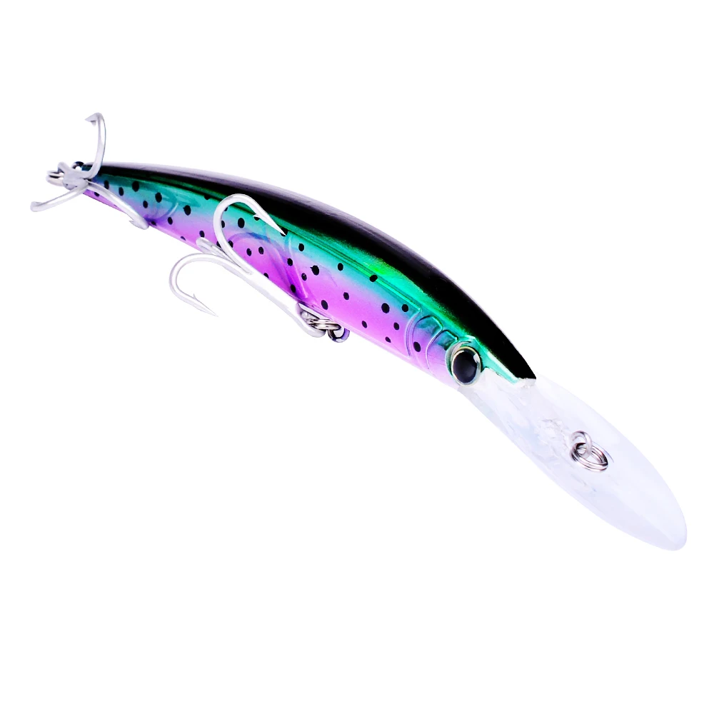 

Big Rattle Wobbler Fishing Lure 18cm 27.4g Slow Floating Minnow Crankbait Bass Pike Bait Fishing Baits Tackle with Carbon Hooks