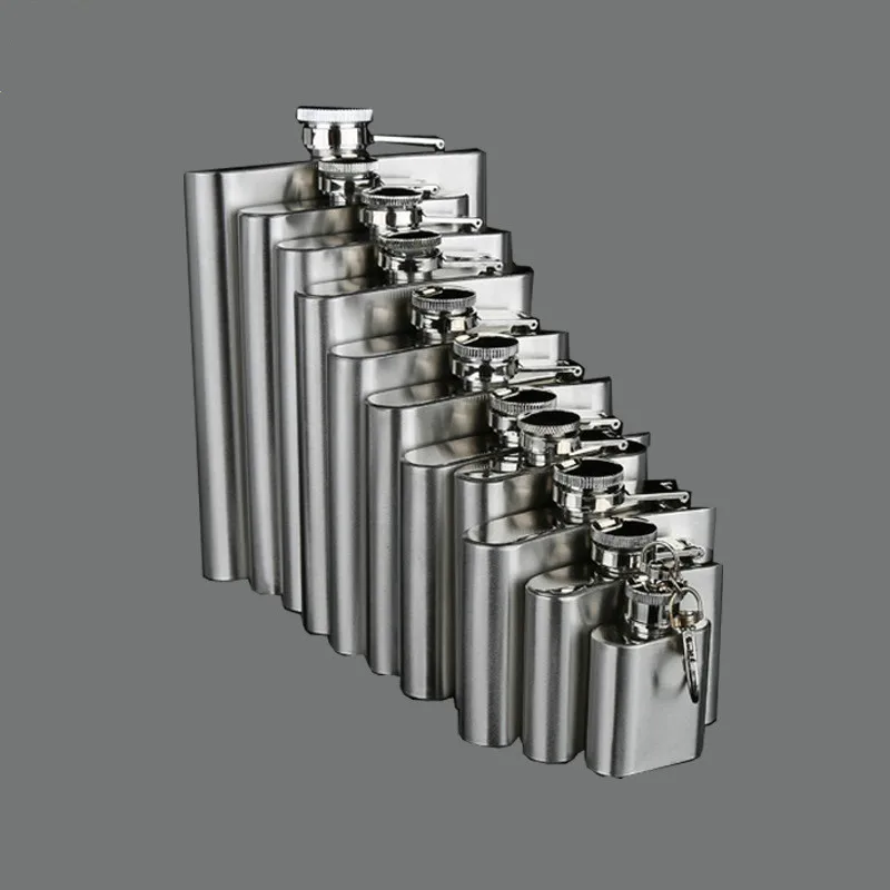 1-10 oz Stainless Steel Hip Flask Flagon High Quality Portable Wine Whisky Pot Bottle Drinkware For Drinker | Дом и сад