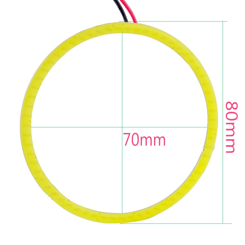 YM E Bright COB Angel Eyes 80 мм 2 шт. (1 пара) Кольца для авто 63 SMD 8 см Eye фара автомобиля