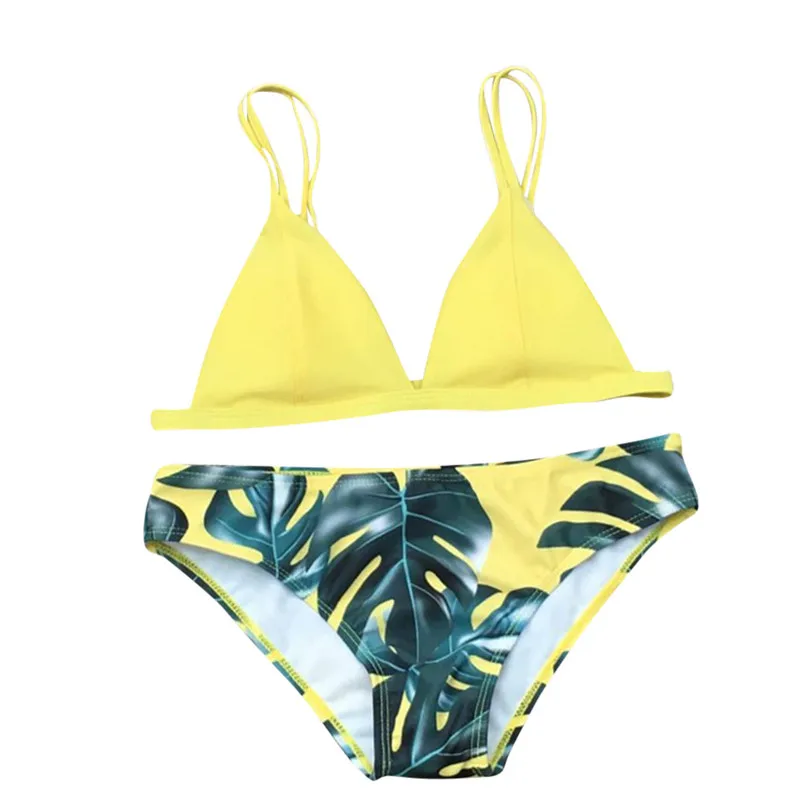 bikini Women's Bikini Set Sexy Leaves For Rope Swimsuit Push-up Swimwear Swimsuit Summer 2019 new #3m11 (6)