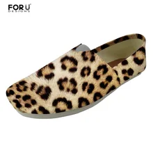 FORUDESIGNS/Модные леопардовые крутые фирменные дизайнерские женские туфли на плоской подошве Женская весенне-Летняя Повседневная Удобная холщовая обувь для учеников