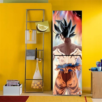 

Dragon ballz Anime Game Art Decor Adhesive PVC Removable Waterproof Decals Refrigerator Cover Door Removable DIY wall stickers