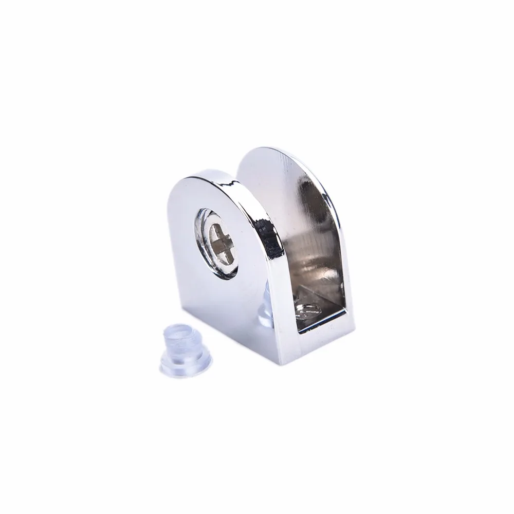 1PCS Silver Stainless Steel Semicircle Glass Clamps Clamp Holder Clip