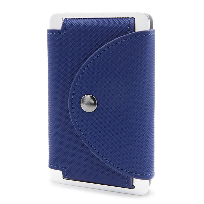 

Aluminum Minimalist Business Credit Card Holder With Buckle RFID Blocking Bank Card Wallet Fashion Designer Money Case