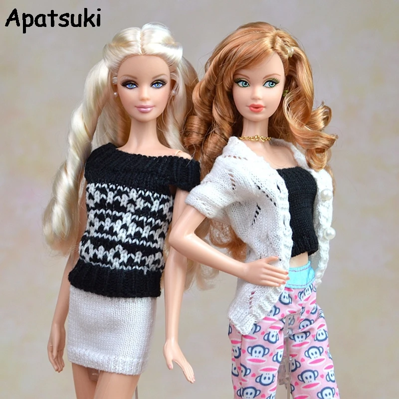 

Multi Styles For Choose Knitted Handmade Sweater Tops Coat Dress For Barbie Doll Clothes For Blythe BJD Doll Accessories