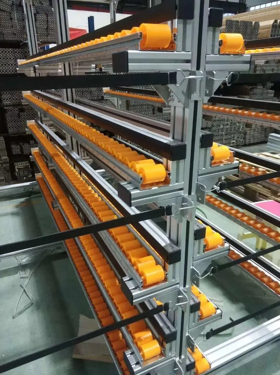 Купить Алюминий с пластиковой цепной конвейерной ленты роликовый трек ...