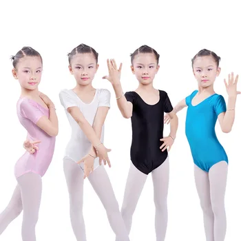 

Gymnastics Leotard Teen Swimsuit Ballet Tutu Short Sleeved Dance Leotards For Kids Girls Child Ballet Bodysuit Toddler Dancewear
