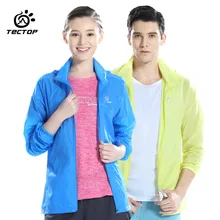 TECTOP/для прогулок Мужская Женская куртка из ткани с защитой от солнечных лучей быстросохнущая дышащая водонепроницаемая untra-light анти-УФ кожа пальто верхняя одежда