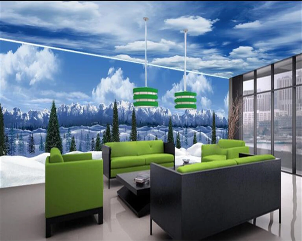 beibehang Fashion beautiful waterproof wallpaper snow-capped mountains wilderness fashion whole house background papel de parede custom 3d wallpaper wilderness train railway landscape bar ktv tv background wall painting