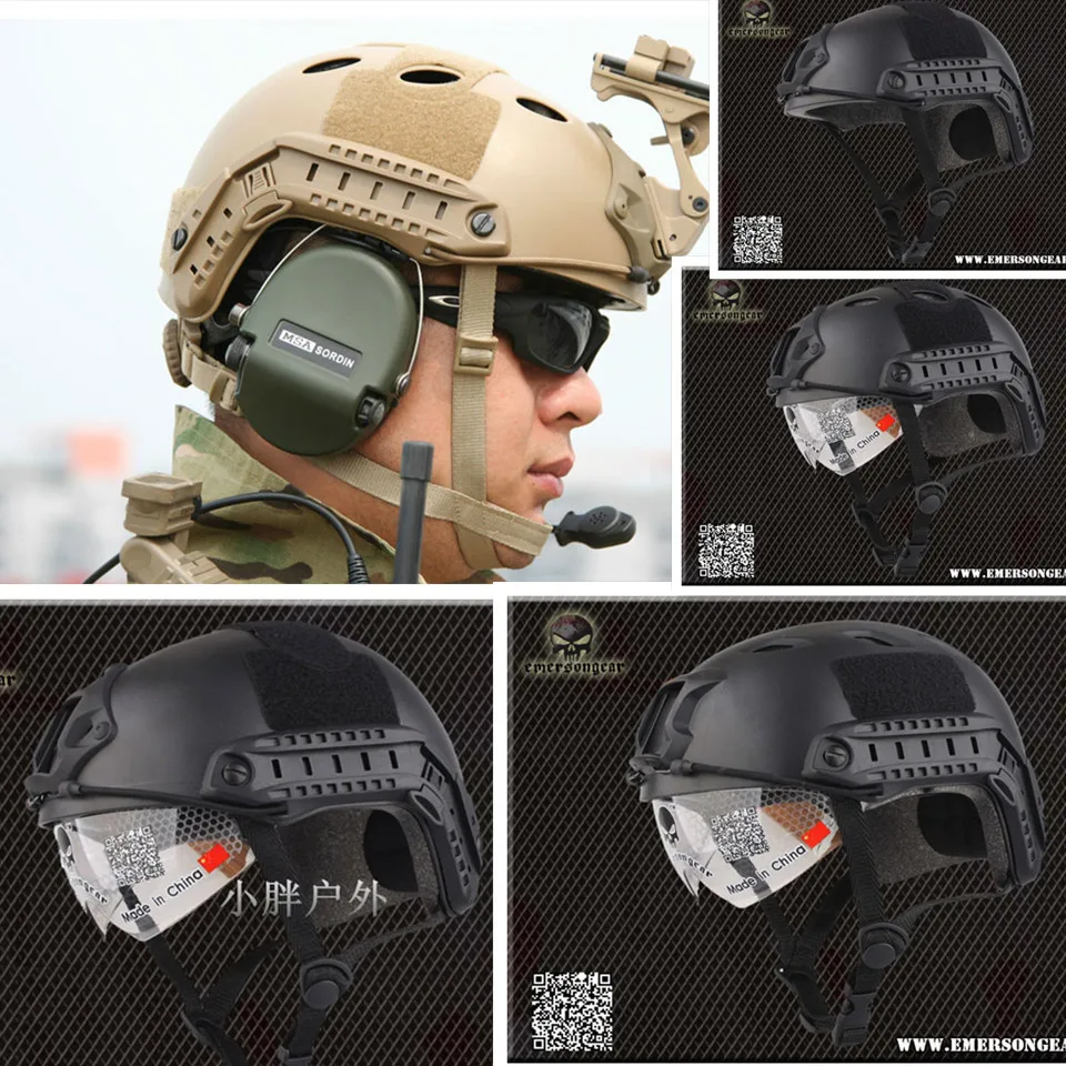 Prix pour Nouveau Emerson casque de protection avec FAST Goggle Pararescue Jump Type de casque militaire tactique airsoft casque livraison gratuite Prix pour Nouveau Emerson casque de protection avec FAST Goggle Pararescue Jump Type de casque militaire tactique airsoft casque livraison gratuite
