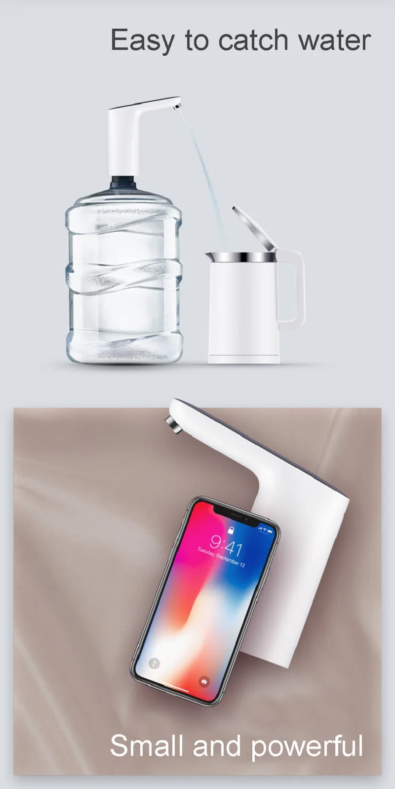 Automatic Electric Water Dispenser Pump Portable Gallon Drinking Water Bottle Suction Unit Portable Squeeze Water Pump Dispenser (8)