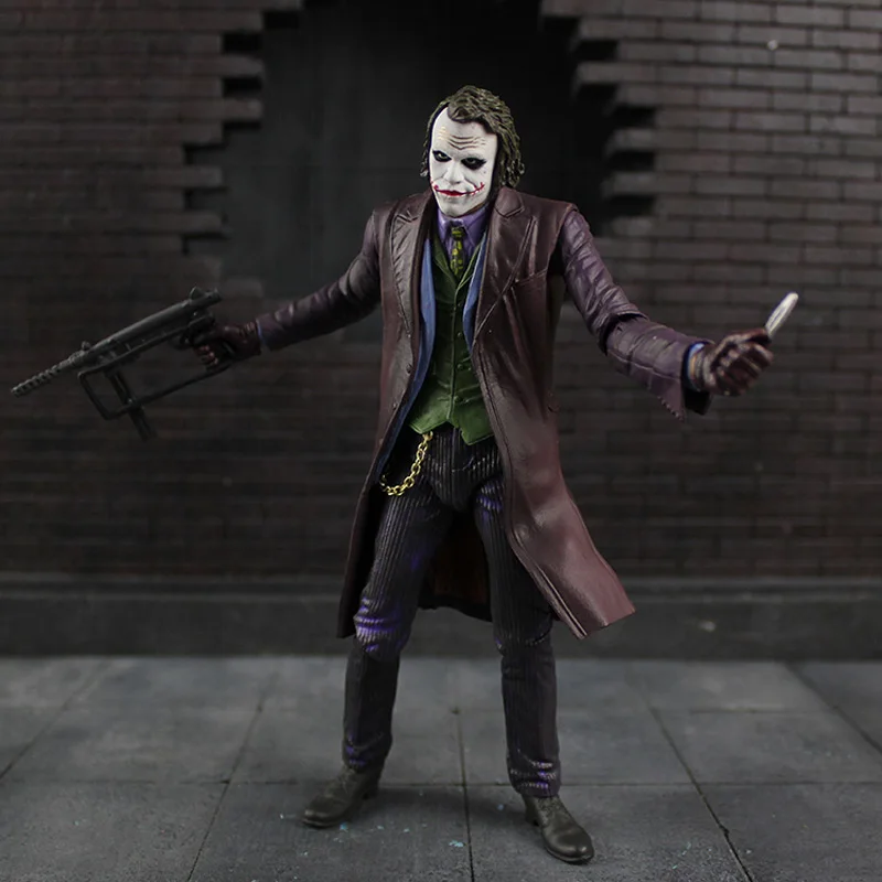 Экшн фигурка NECA Темный рыцарь Джокер хит Ледер ПВХ 18 см|model toy|toys forneca batman |