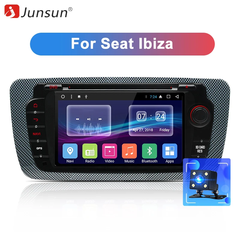 Junsun 2 Din для сиденья Ibiza Android 7 1 Авторадио автомобильный мультимедийный плеер gps