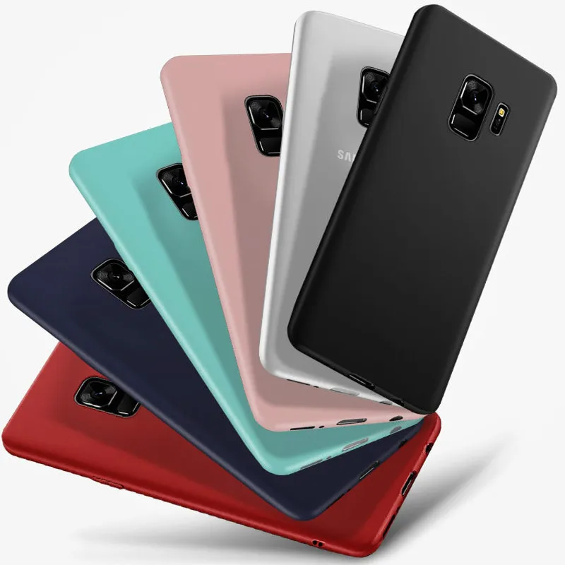 

Candy Color Matte Phone Case For Samsung Galaxy A6 2018 Case Soft Silicone TPU Matte Cover For Samsung A6 Plus A6+ 2018 Coque