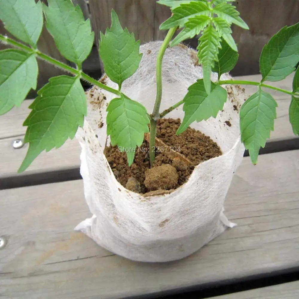 25pc Flower Plant Green Organic Vegetable Seed Germinate Seedling Sprout Cutting Clone Grow Pot Non-woven Fabrics Bag Breathable