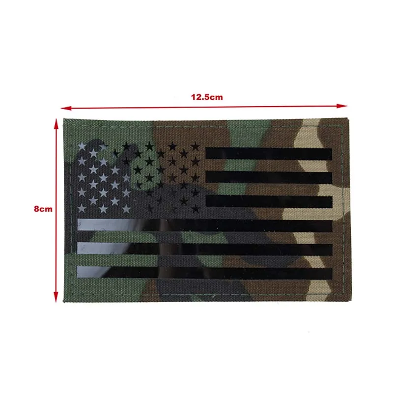 

TMC Military Huntting Large US Flag Patches Badge Infrared Patch 12.7x7.9cm WL Color Free shipping