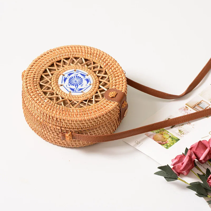 Sac Femme женская сумка из ротанга на плечо летние пляжные сумки женские ручной