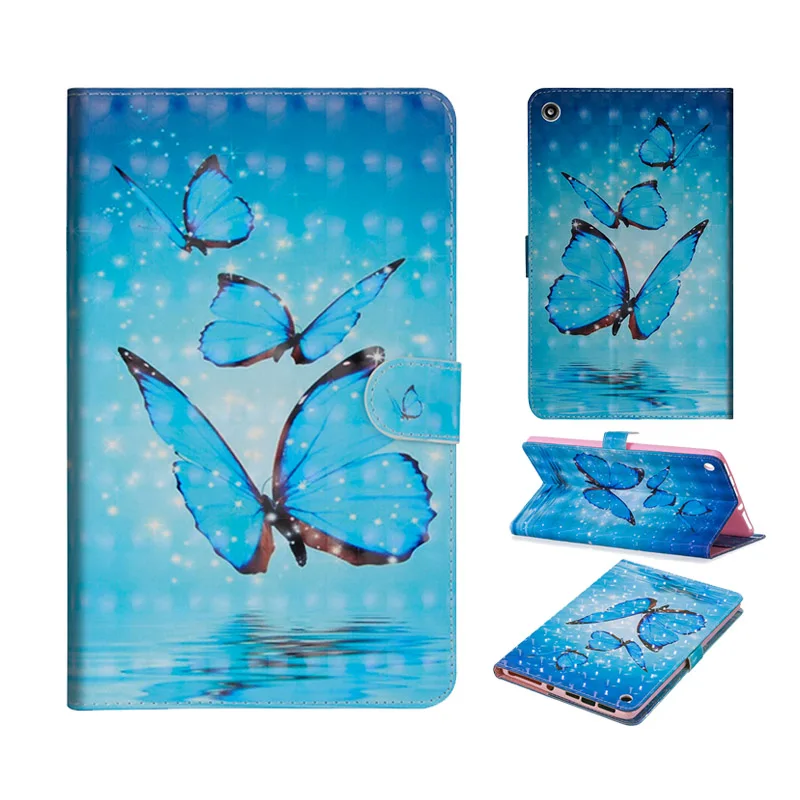 For Amazon Kindle Fire HD8 2017 7th Generation 8 inch Tablet Case Painted PU Leather Funda Cover for Kindle Fire HD8 2016 6th Shell Cases (19)