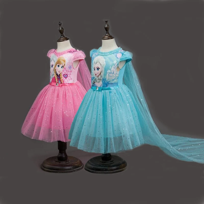 

Girls Summer Dress Cosplay Anna Elsa Dress Cartoon Sofia Princess Dresses For Party Costume Snow Queen Fantasy Baby Girl Dresses