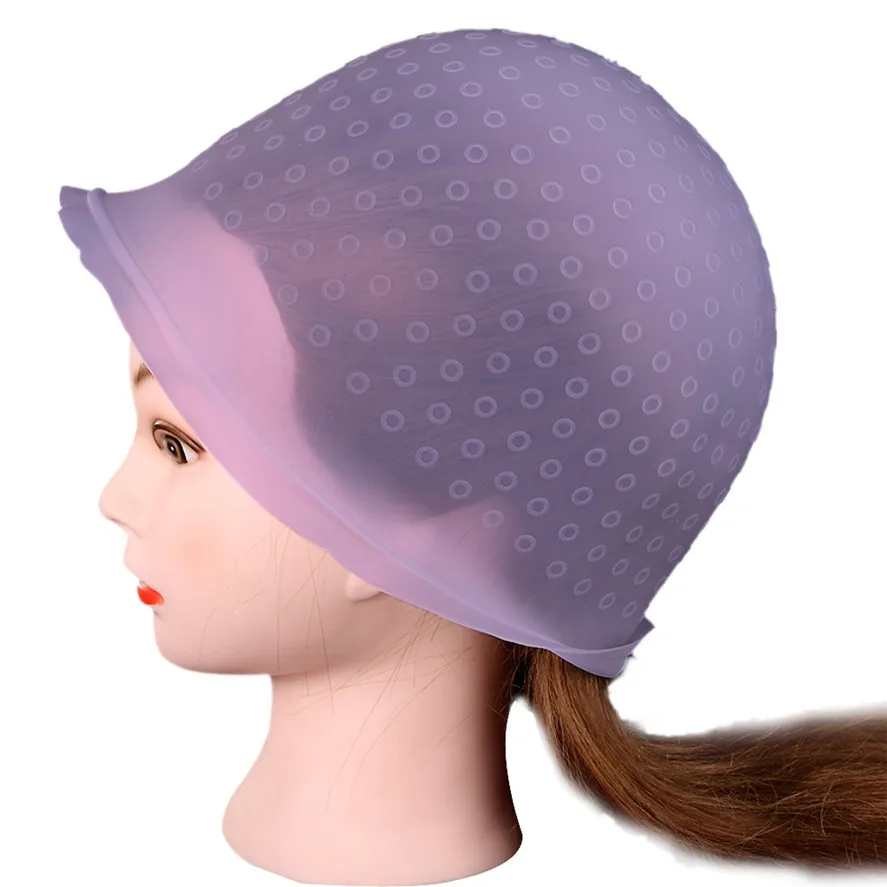 

New Arrival 1PC Pink Professional Salon Reusable Hair Colouring Highlighting Dye Cap Hat Hook Frosting Tipping Hair Color Tools