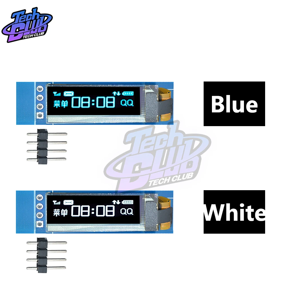 

0.91 inch OLED Module 0.91" Blue White OLED 128X32 LCD LED Display IIC I2C Interface SSD1306 Driver IC DC 3.3V 5V for Arduino
