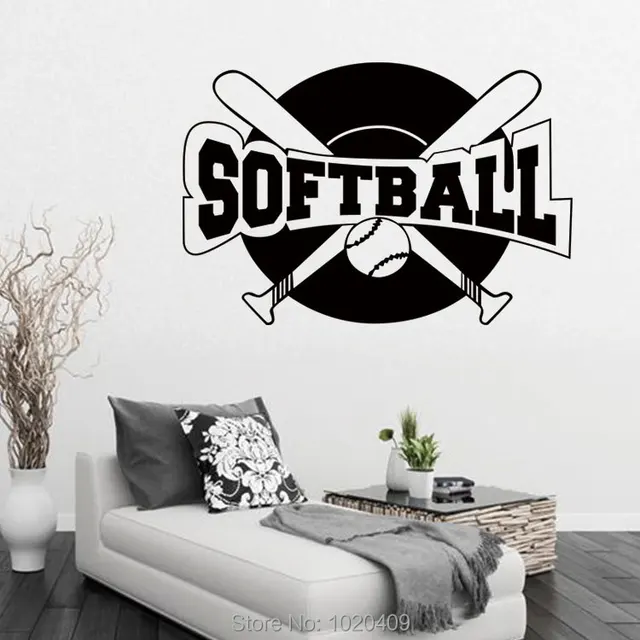 Exclusive Direct Wall Sticker Home Furnishing Decorative Softball