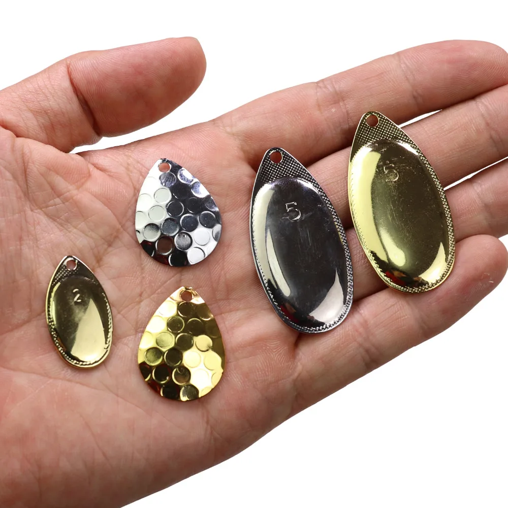 50pcs/lot Fishing Spinner Blade Smooth Spoons 0.5g-4g Iron Spoons Plaice 100pcs clevises DIY Kit Fishing Tackle - Image 2