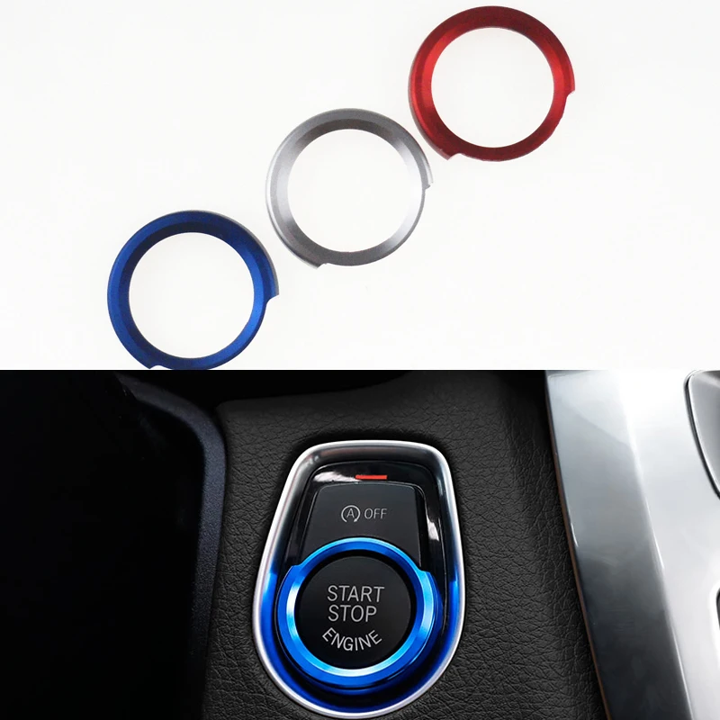 

3 Colors Car Ignition Engine Start Stop Switch Cover Ring Trim Sticker for BMW X1 1 2 3 4 Series F20 118i 120i F22 F23 F45 F48